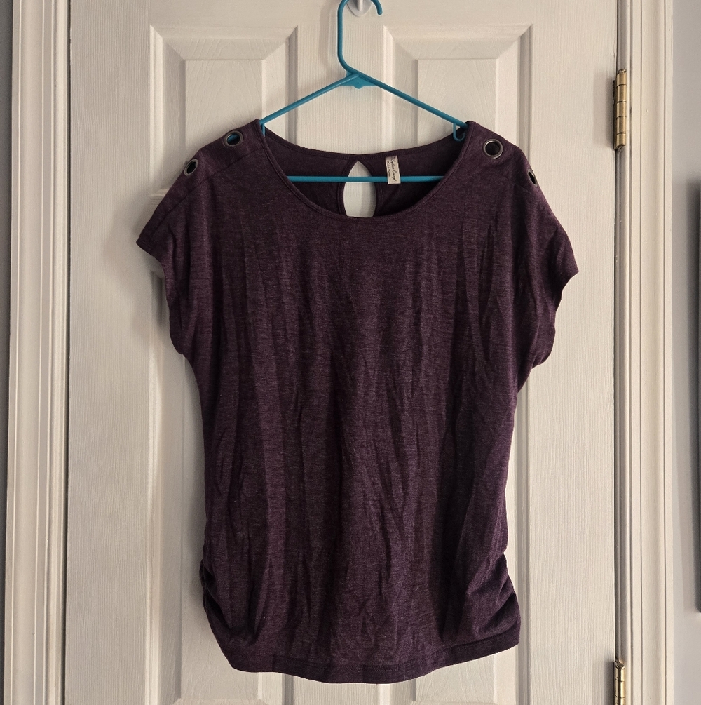 Women's Plum Purple Medium Top With Eyelets